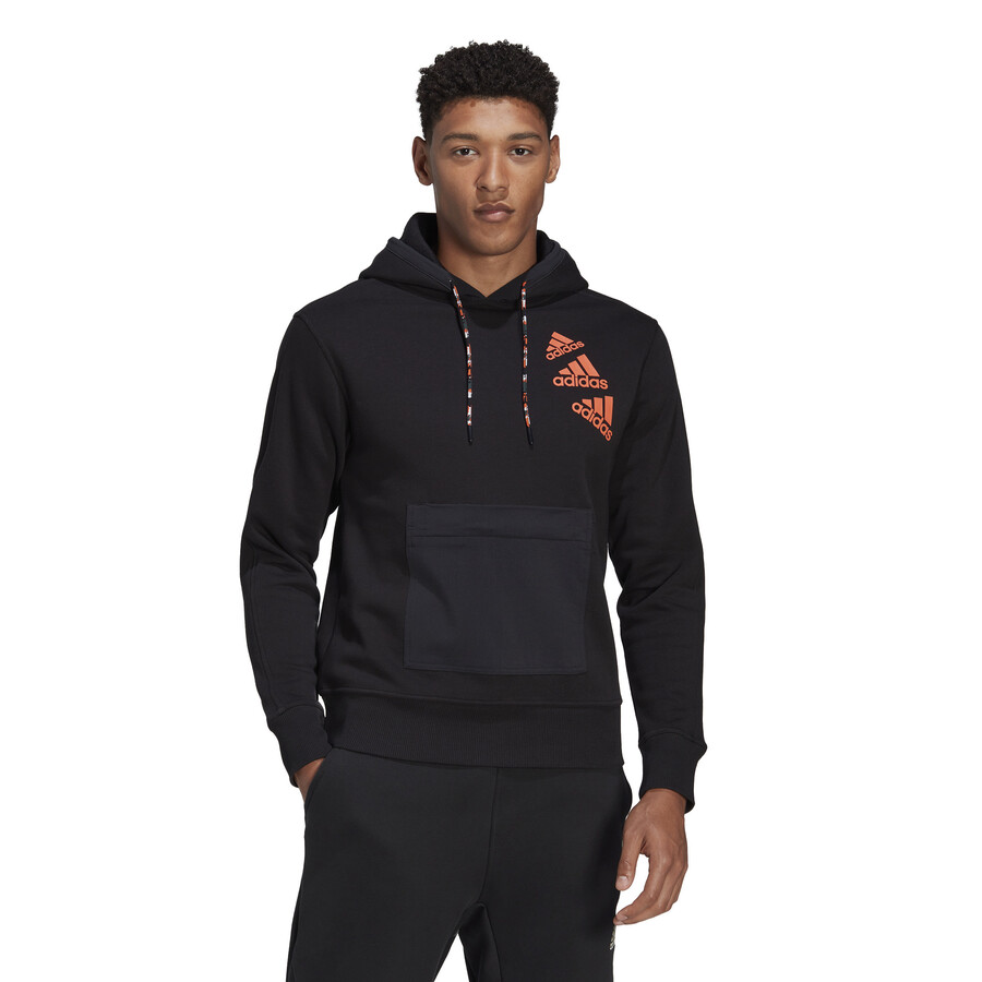 Sweat à capuche adidas noir orange