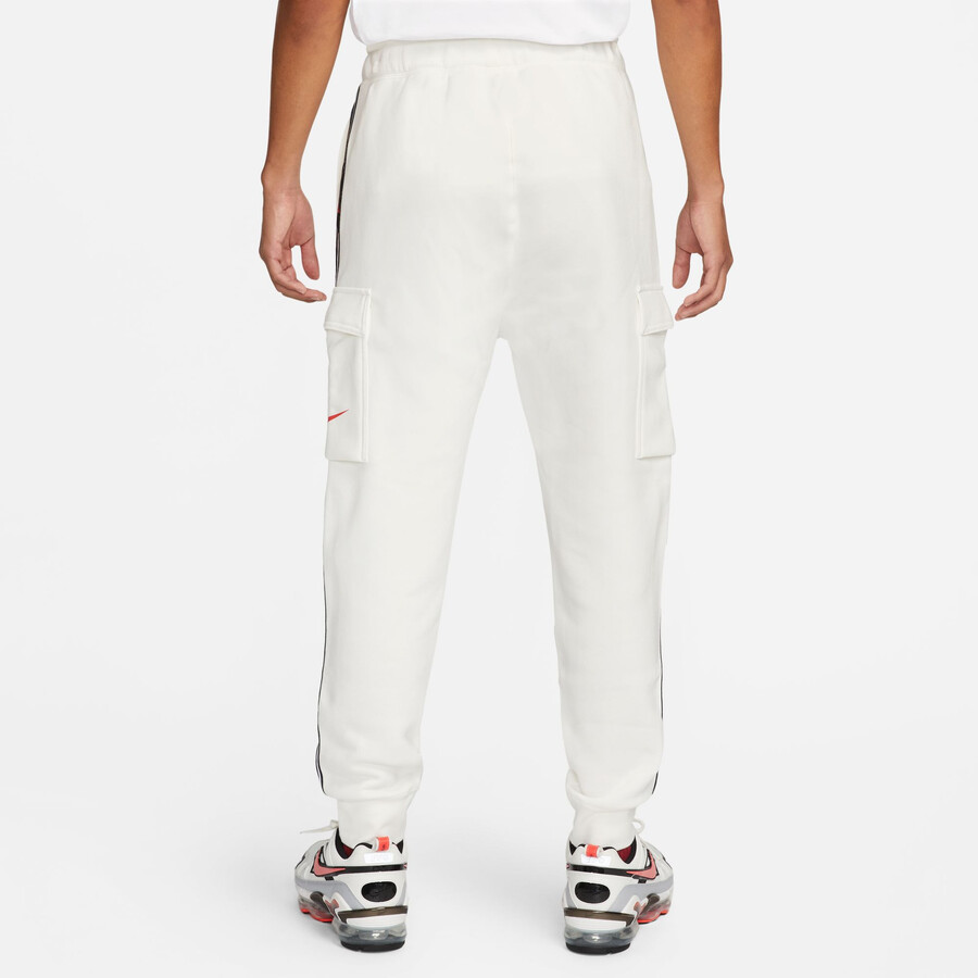 Pantalon survêtement Nike cargo Fleece blanc noir