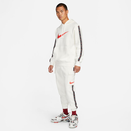 Pantalon survêtement Nike cargo Fleece blanc noir