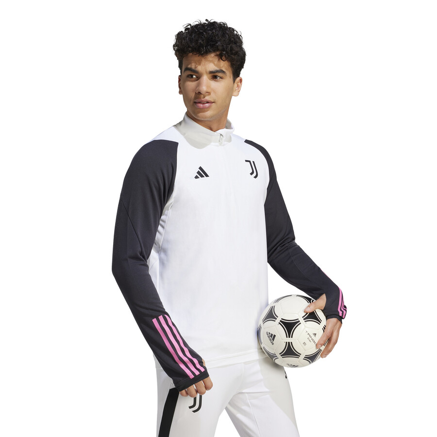 Sweat zippé Juventus blanc rose 2023/24