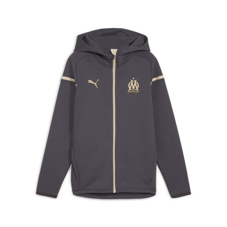 Veste survêtement junior OM Casual noir or 2023/24