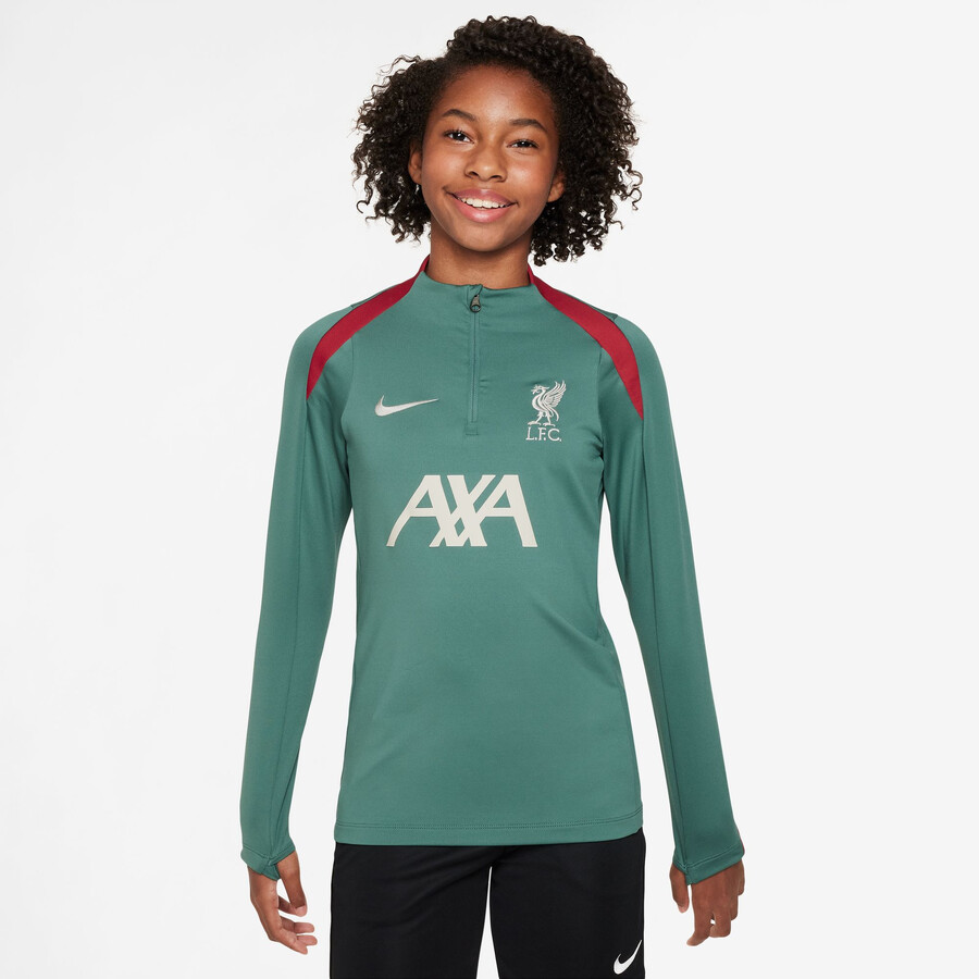 Sweat zippé junior Liverpool vert 2024/25