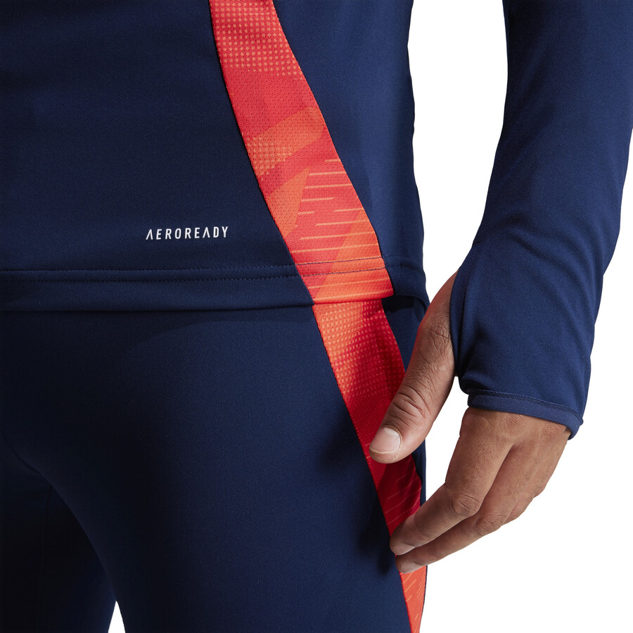 Sweat zippé Manchester United bleu orange 2024/25