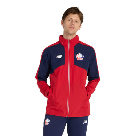 Veste survêtement LOSC rouge bleu 2024/25