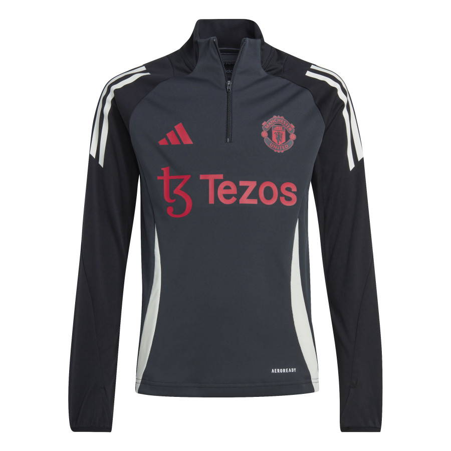 Sweat zippé junior Manchester United gris rouge 2024/25