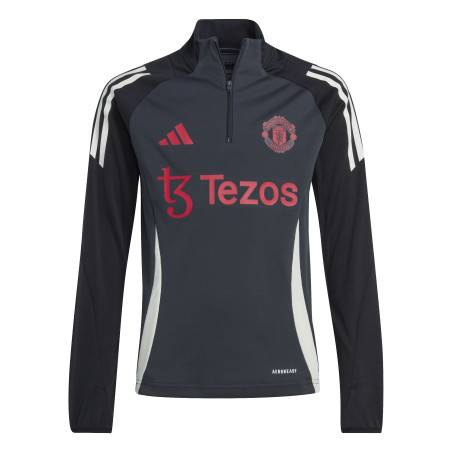 Sweat zippé junior Manchester United gris rouge 2024/25