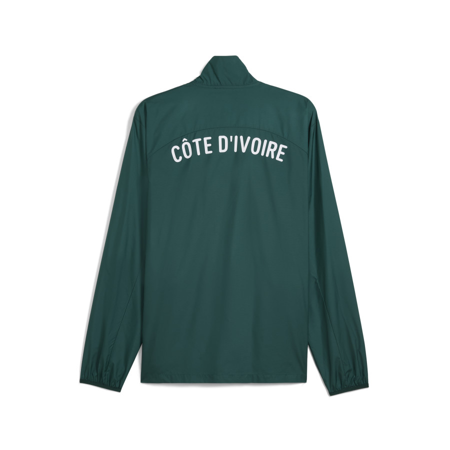 Veste survêtement avant match Côte d'Ivoire woven vert orange 2025