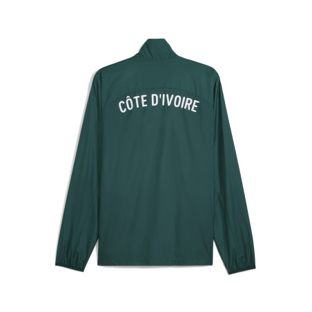 Veste survêtement avant match Côte d'Ivoire woven vert orange 2025