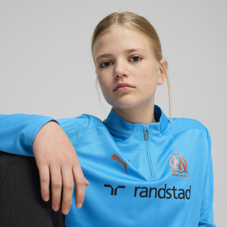 Sweat zippé junior OM bleu noir 2024/25