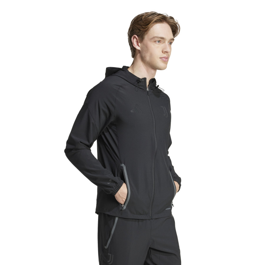 Veste survêtement à capuche Juventus woven noir