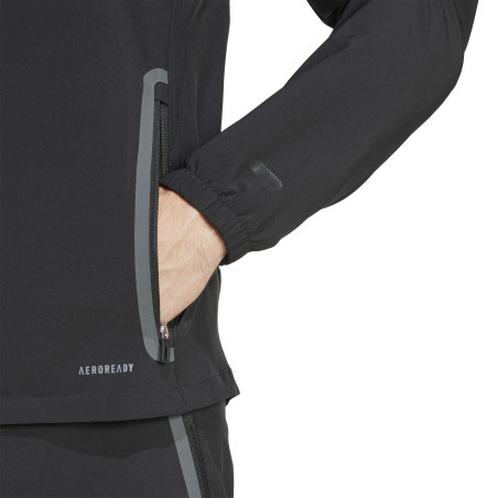 Veste survêtement à capuche Juventus woven noir