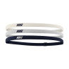 Pack 3 bandeaux élastiques Nike noir gris blanc
