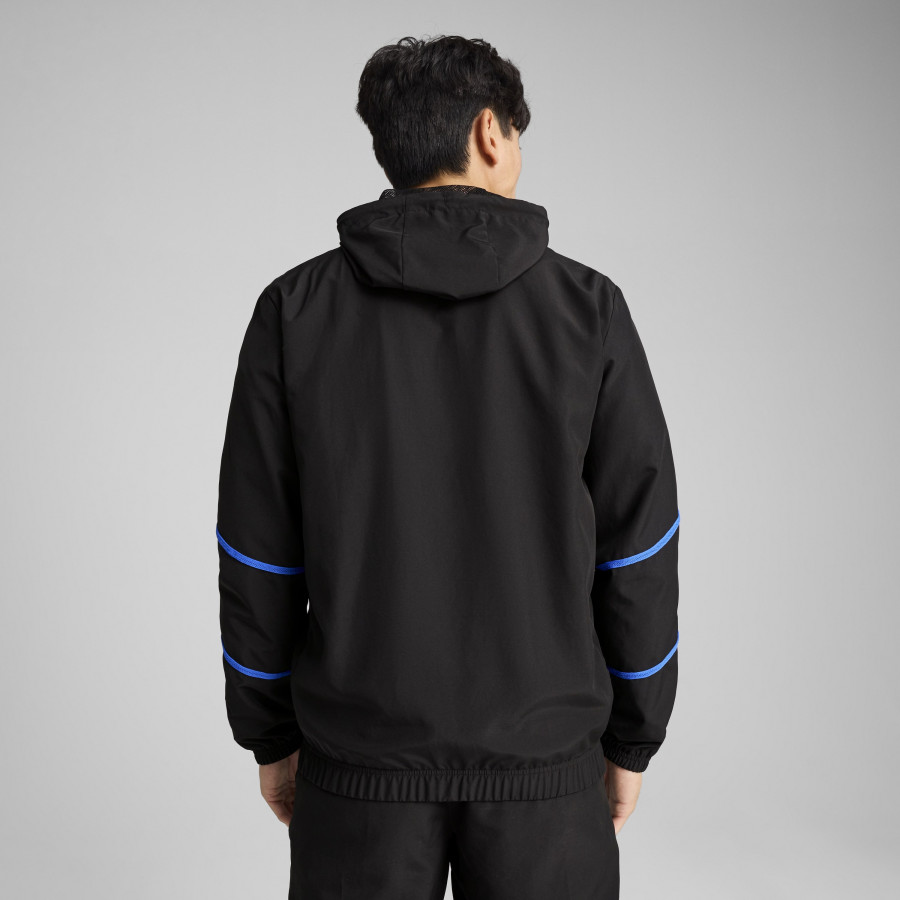 Veste survêtement OM Faster Woven noir jaune