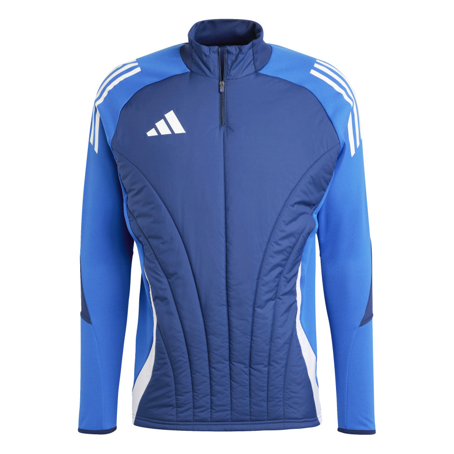 Sweat zippé à cagoule adidas Tiro24 Winter bleu