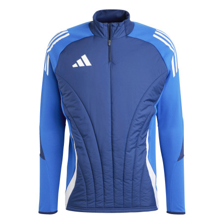 Sweat zippé à cagoule adidas Tiro24 Winter bleu