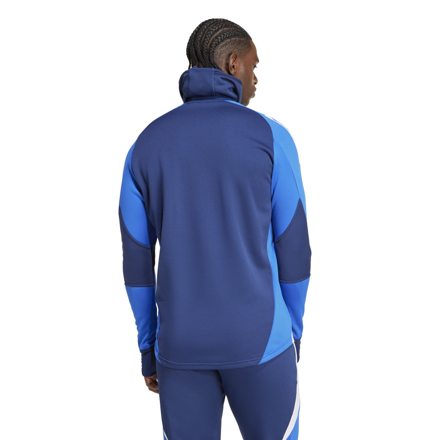 Sweat zippé à cagoule adidas Tiro24 Winter bleu