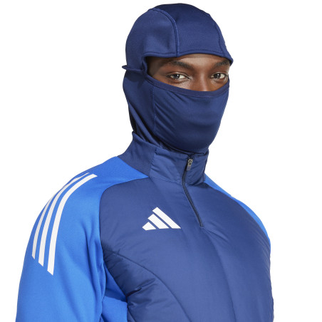 Sweat zippé à cagoule adidas Tiro24 Winter bleu