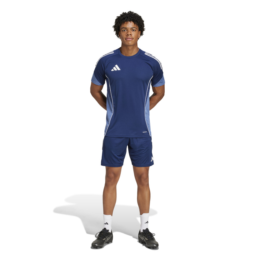 Short entraînement adidas Tiro25 bleu blanc