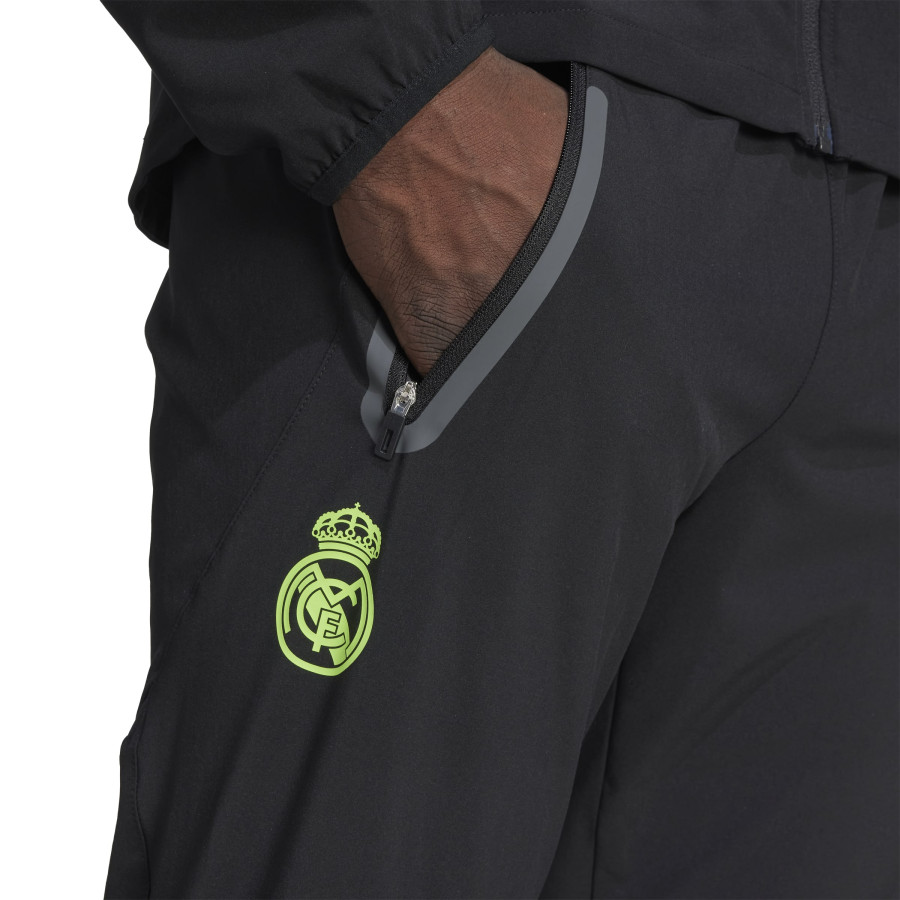 Pantalon survêtement Real Madrid Vis Tech noir vert