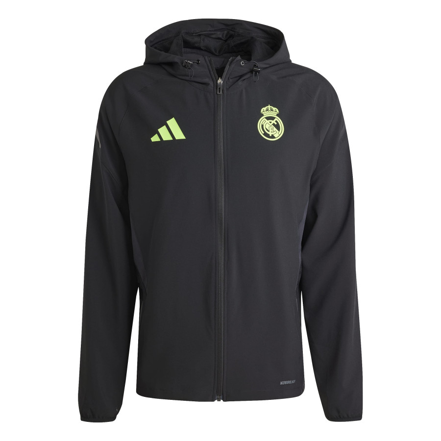 Veste survêtement Real Madrid Vis Tech noir vert