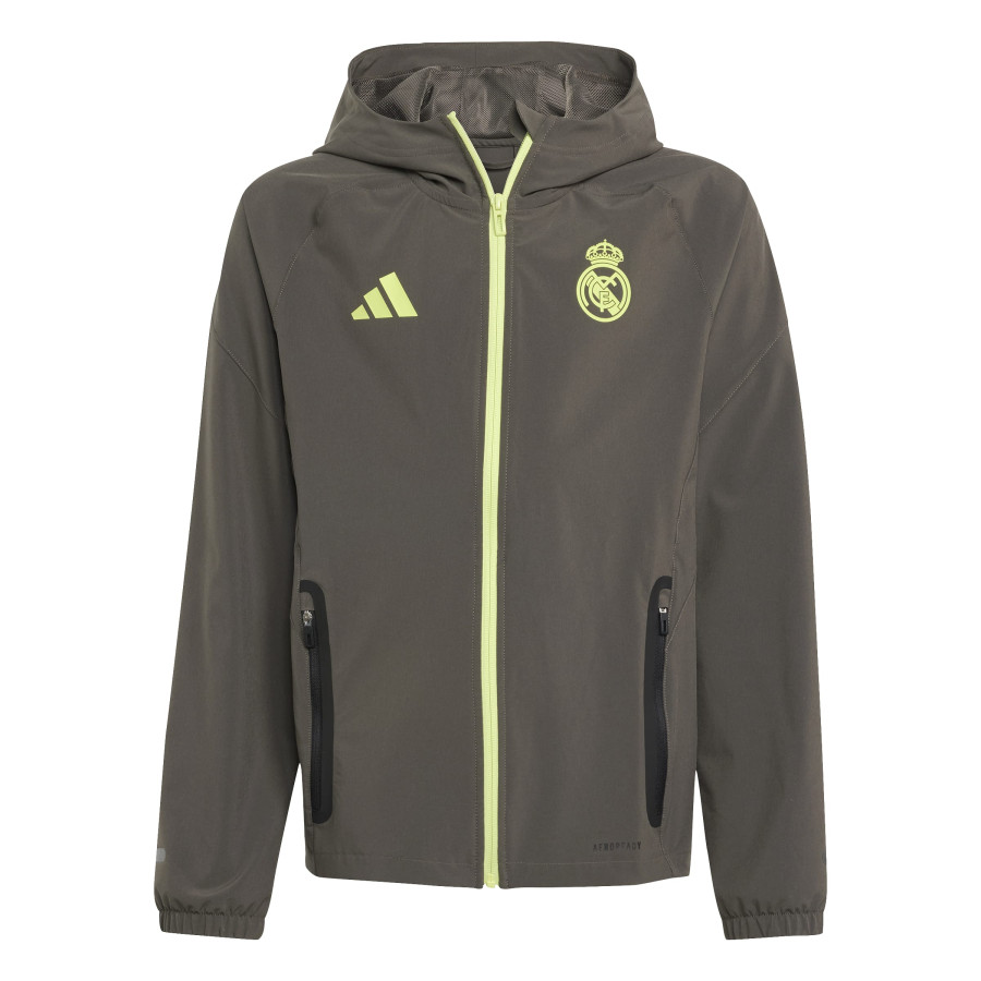 Veste survêtement junior Real Madrid Vis Tech marron vert