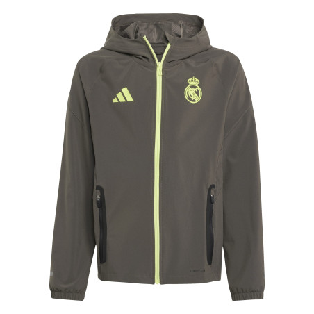 Veste survêtement junior Real Madrid Vis Tech marron vert