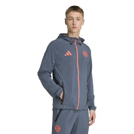 Veste survêtement Bayern Munich Vis Tech gris orange