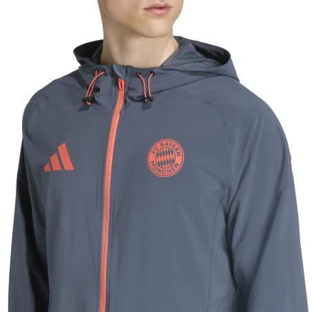 Veste survêtement Bayern Munich Vis Tech gris orange