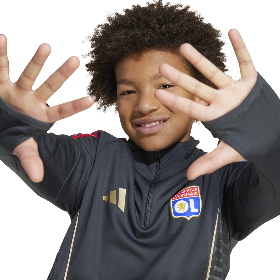 Sweat zippé junior OL gris or