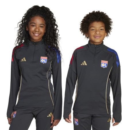 Sweat zippé junior OL gris or