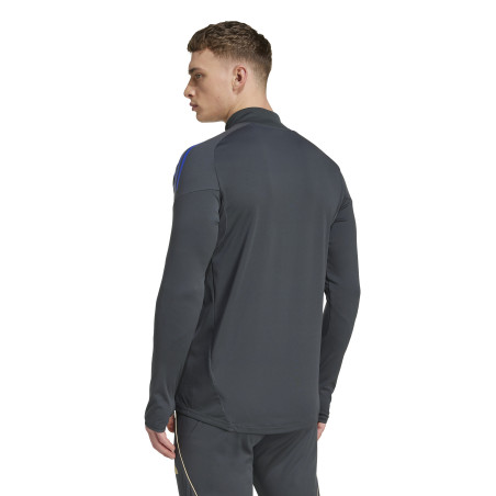 Sweat zippé OL gris or