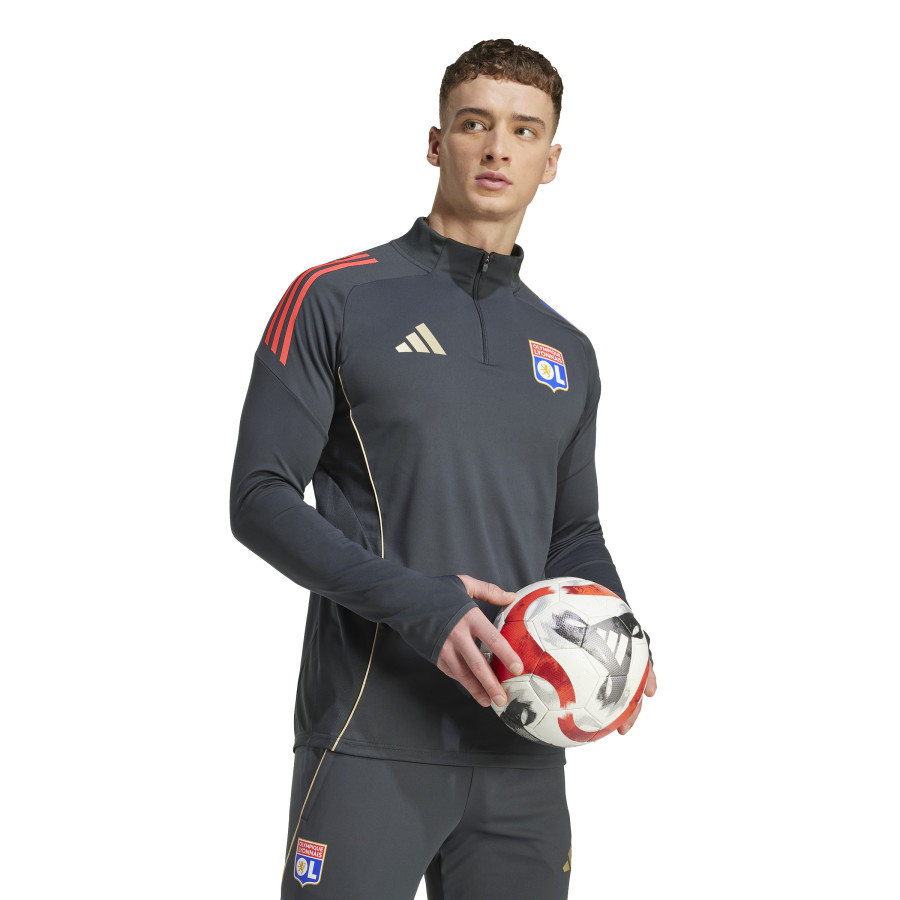 Sweat zippé OL gris or