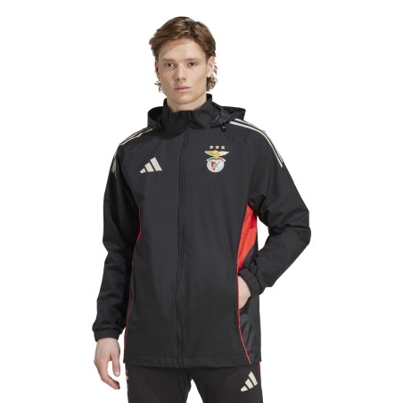 Veste imperméable Benfica noir rouge
