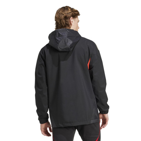 Veste imperméable Benfica noir rouge