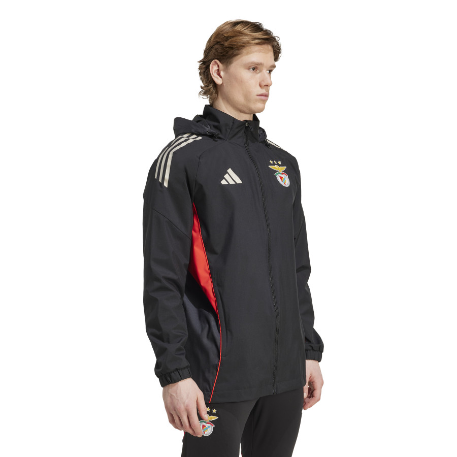 Veste imperméable Benfica noir rouge