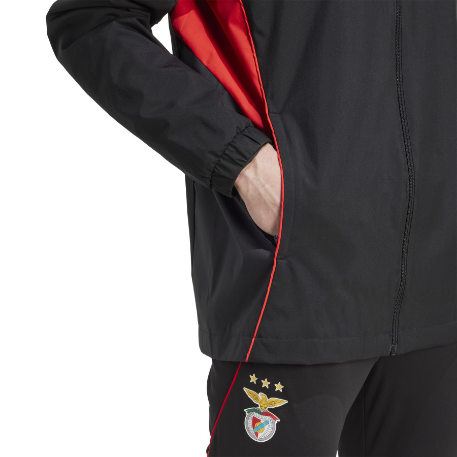 Veste imperméable Benfica noir rouge