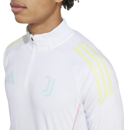 Sweat zippé Juventus blanc