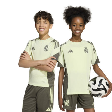 Maillot entraînement junior Real Madrid vert marron