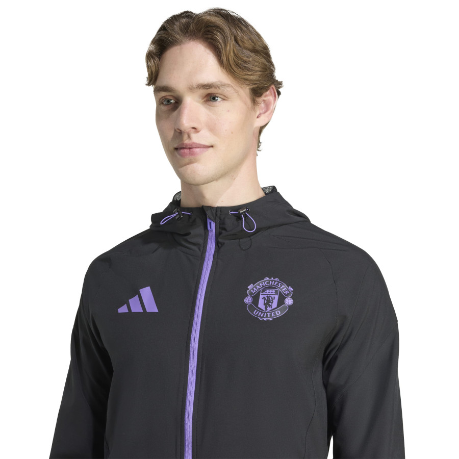 Veste survêtement Manchester United Vis Tech noir violet