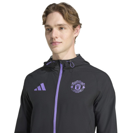 Veste survêtement Manchester United Vis Tech noir violet