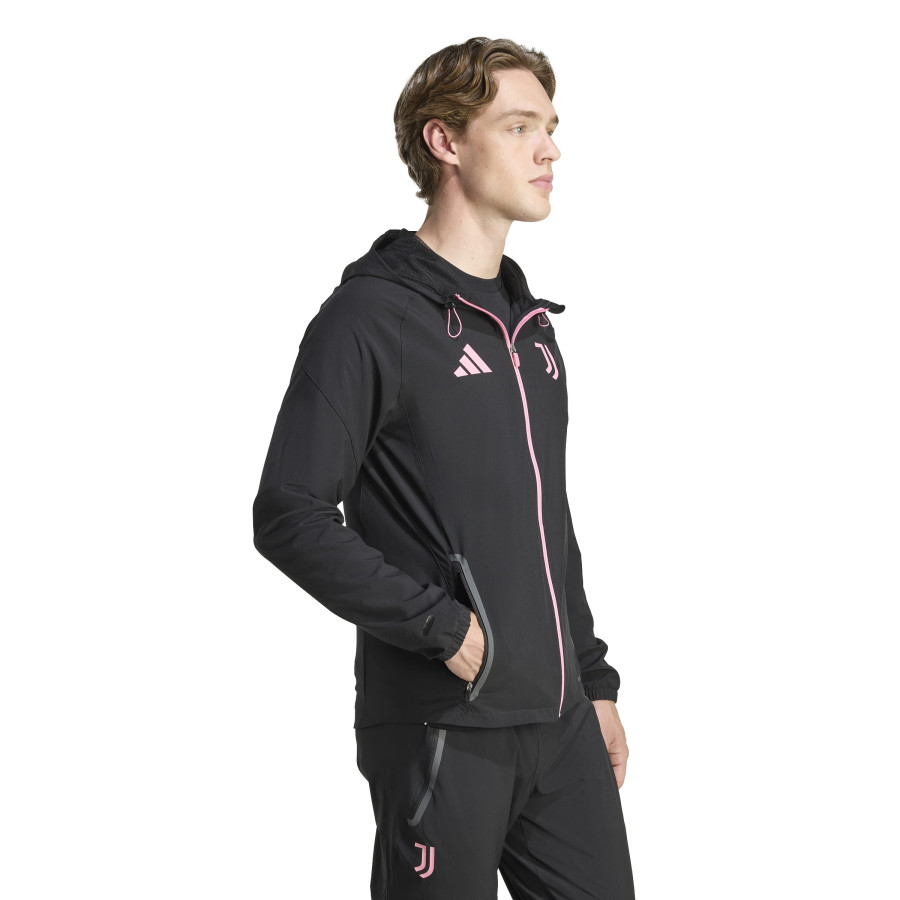 Veste survêtement Juventus Tiro Vis Tech noir rose