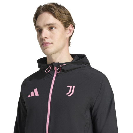 Veste survêtement Juventus Tiro Vis Tech noir rose