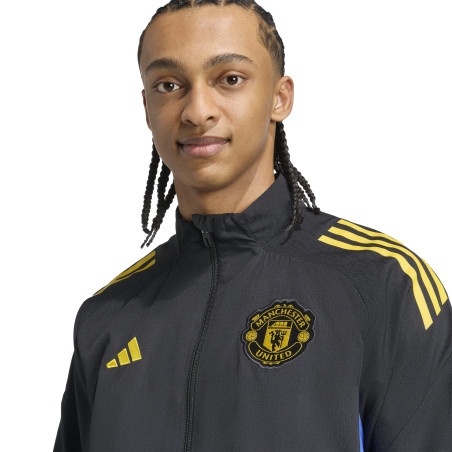 Veste survêtement Manchester United woven noir jaune