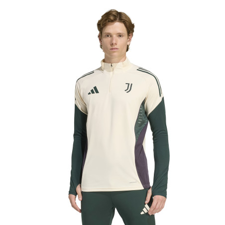 Sweat zippé Juventus blanc vert