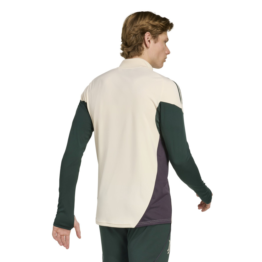 Sweat zippé Juventus blanc vert