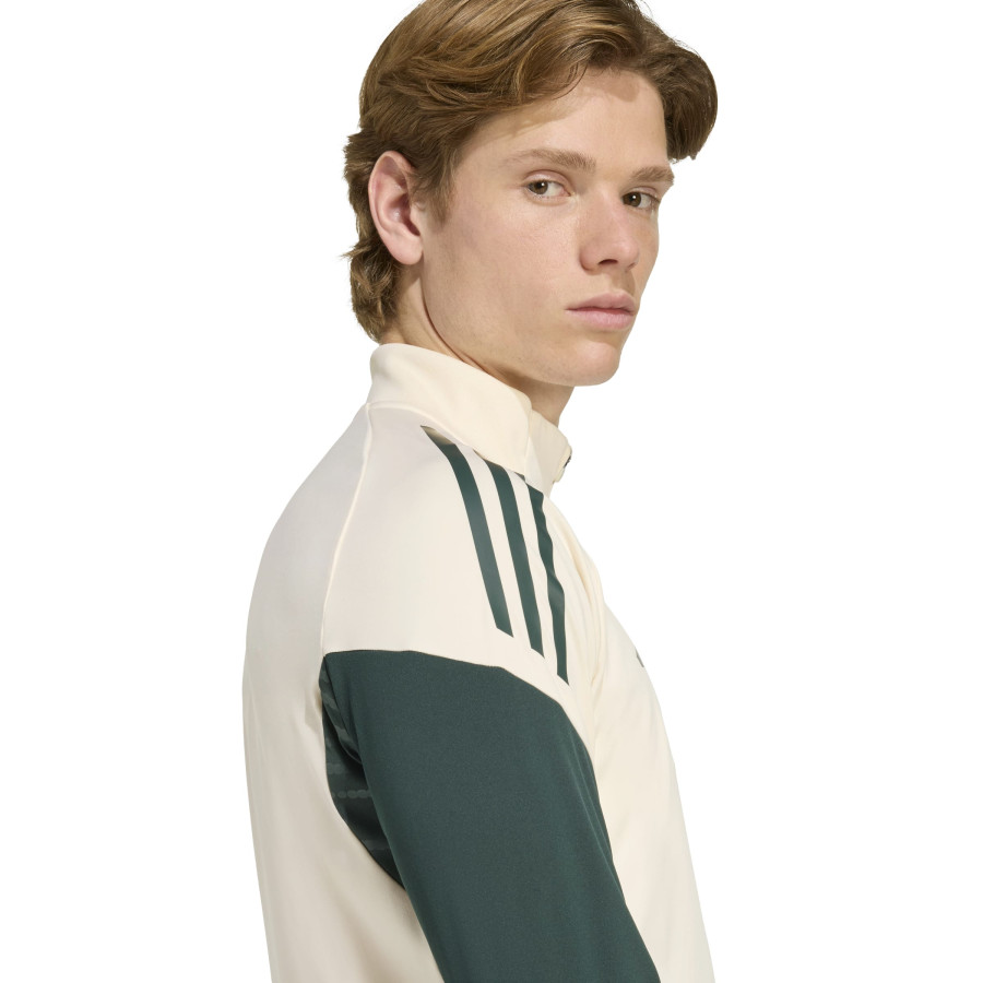 Sweat zippé Juventus blanc vert