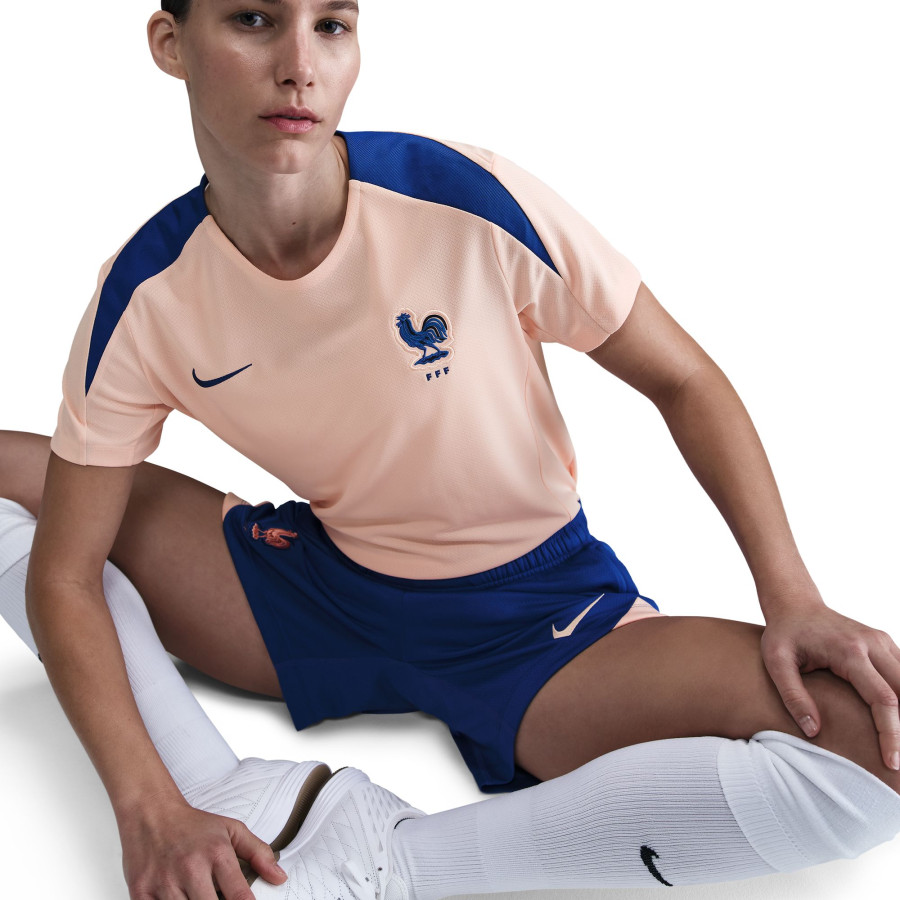 Maillot entraînement Equipe de France rose bleu