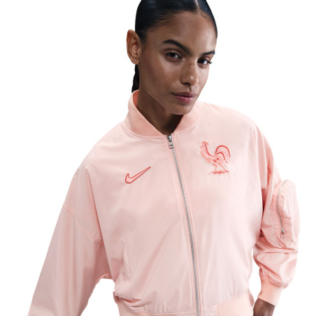 Veste bomber Equipe de France rose