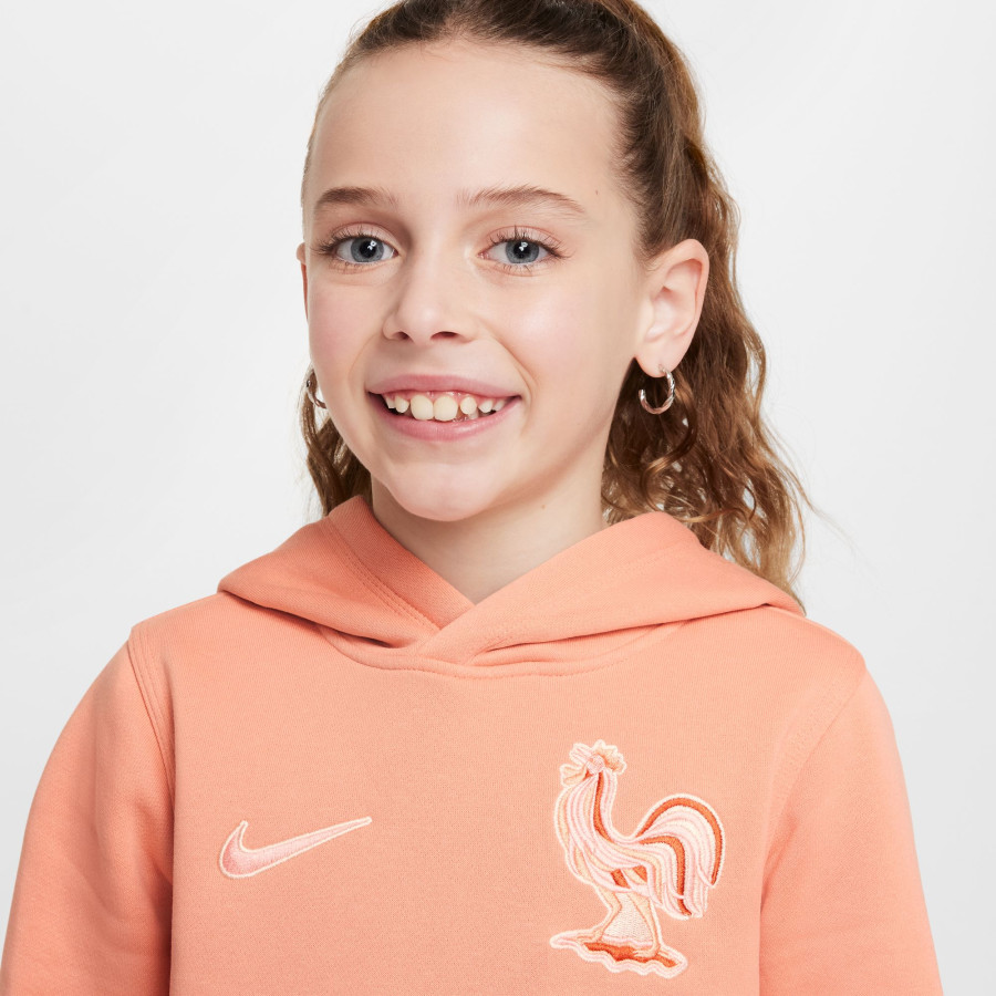 Sweat à capuche junior Equipe de France orange