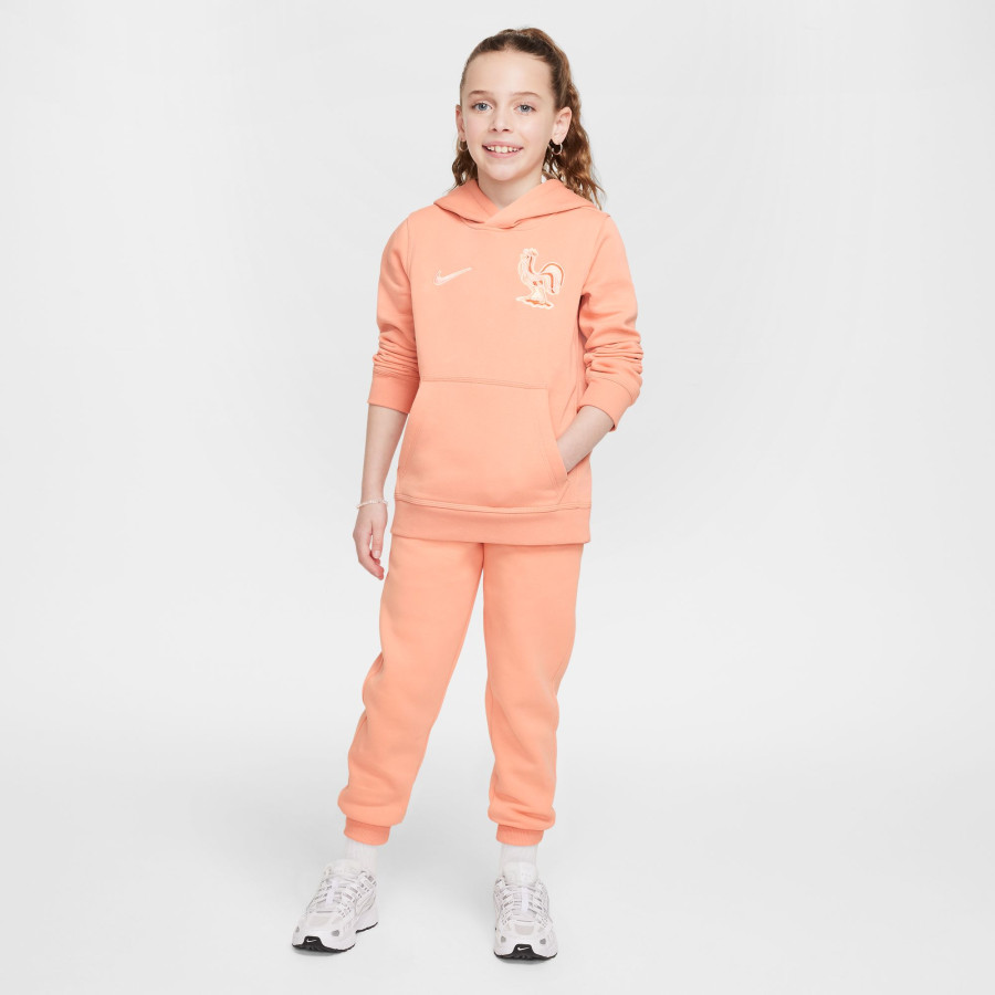Sweat à capuche junior Equipe de France orange